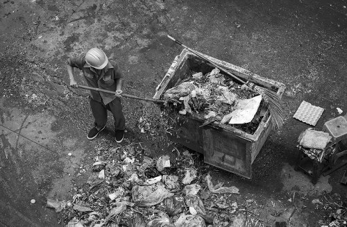 Business waste collection in Battersea office