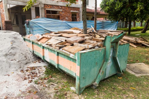 Professional waste removal team at work